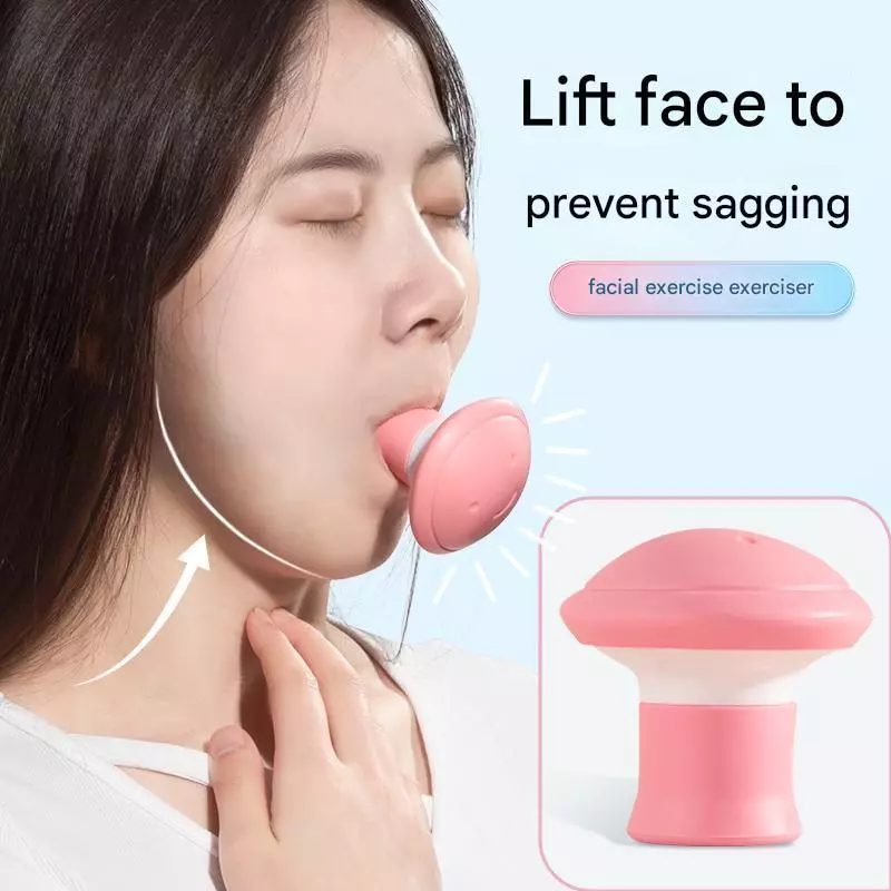 Face Lifter Skin Firming V Shape Exerciser ล้างทําความสะอาดได้ซิลิโคน Face และ Jaw Stretcher ปากออกกําลังกาย Breathe Training Ball Facial Slimming เครื่องมือ Double Chin RemoverFacial Masseter