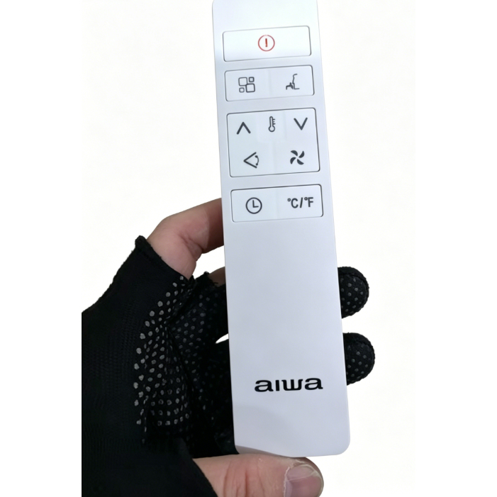 รีโมทคอนโทรลสําหรับ Aiwa EPAC13T3E เครื่องปรับอากาศพร้อมตัวจับเวลา ความเร็วพัดลม & °ค/°ฟังก์ชั่น F