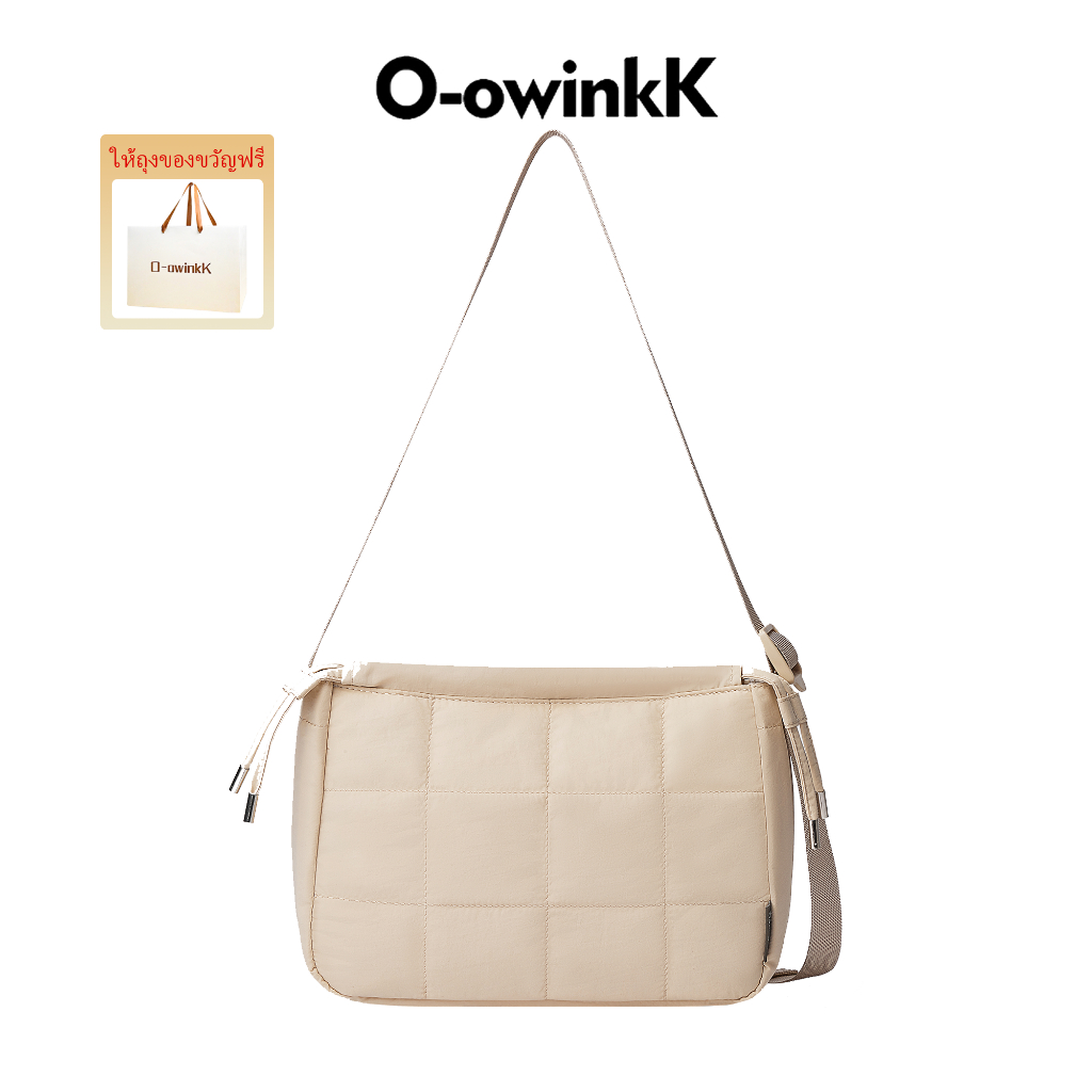 O-owinkK กระเป๋าสะพายข้างผู้หญิง น้ำหนักเบา เนื้อสัมผัสนุ่ม สายสะพายปรับได้อิสระ