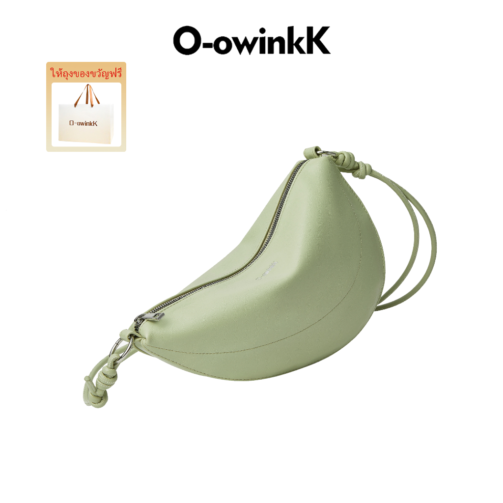 O-owinkK Saddle Bag กระเป๋าสะพายไหล่ผู้หญิงทรงกล้วย สไตล์เรียบหรู ออกไปข้างนอกในชีวิตประจำวัน