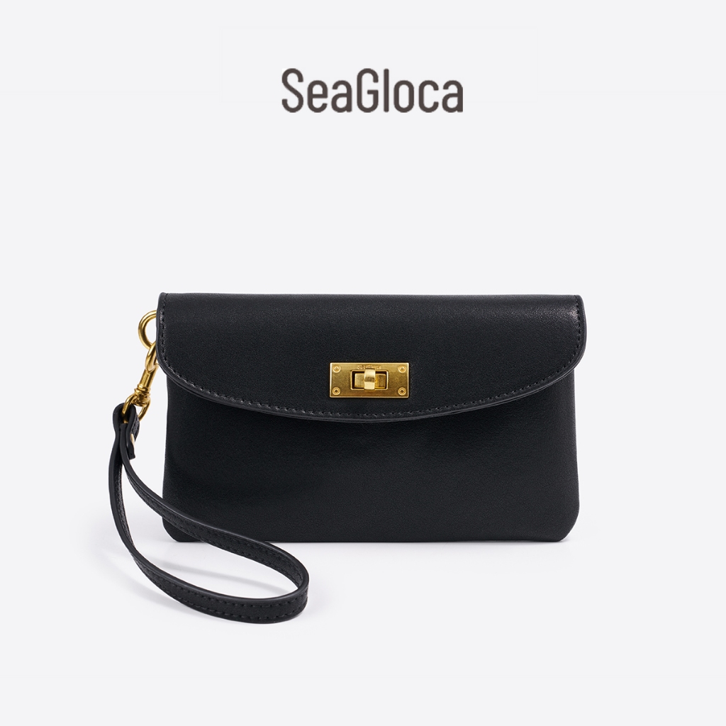 SeaGloca กระเป๋าคลัทช์หนังนุ่มแบบล็อคสไตล์วินเทจสําหรับผู้หญิงไม่มี 00004