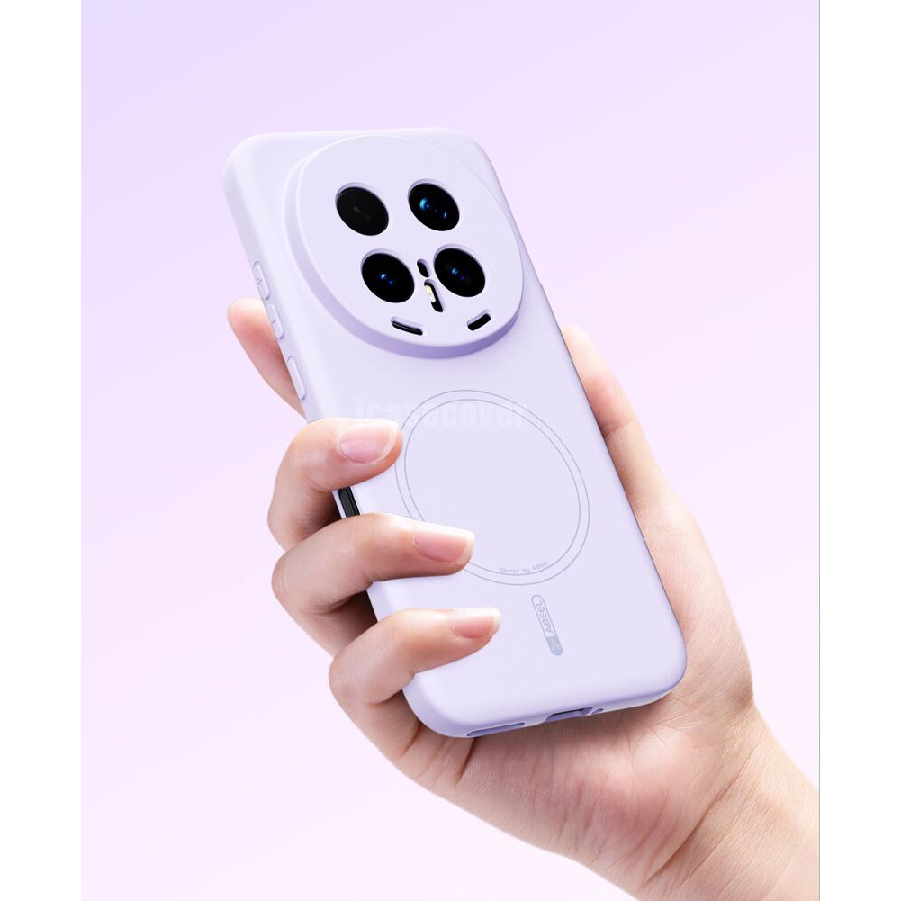 Honor Magic 8 Pro 7 Pro 5G เคสแม่เหล็กซิลิโคนเหลวหรูหราในตัวฝาครอบป้องกัน Flocking