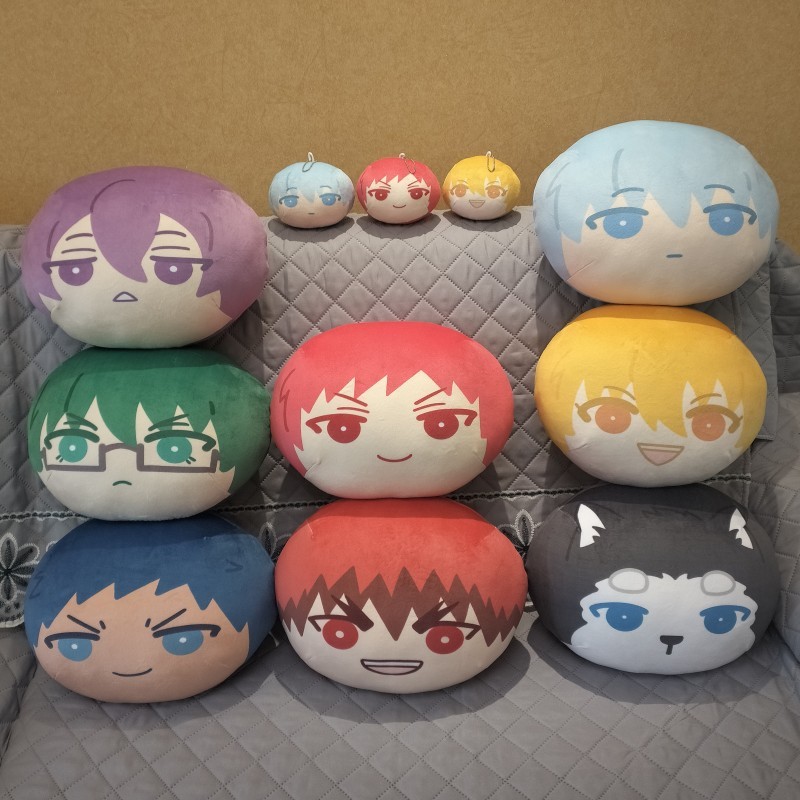 รุ่นของ ปาฏิหาริย์ บาสเกตบอลของคุโรโกะ Manju Niginigi Mascot จี้มินิรอบพวงกุญแจและหมอนยัดไส้กลมขนาดใหญ่, Tetsuya Akashi Aomine Kise Midorima Murasakibara