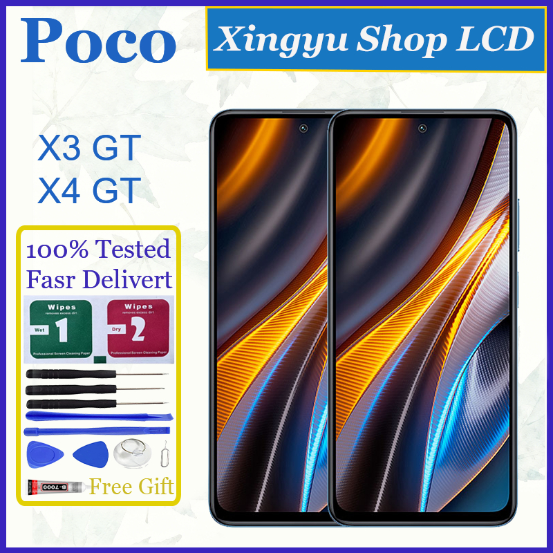ต้นฉบับสําหรับ Xiaomi Poco X3 GT X4 GT จอแสดงผล LCD เปลี่ยนหน้าจอสัมผัส