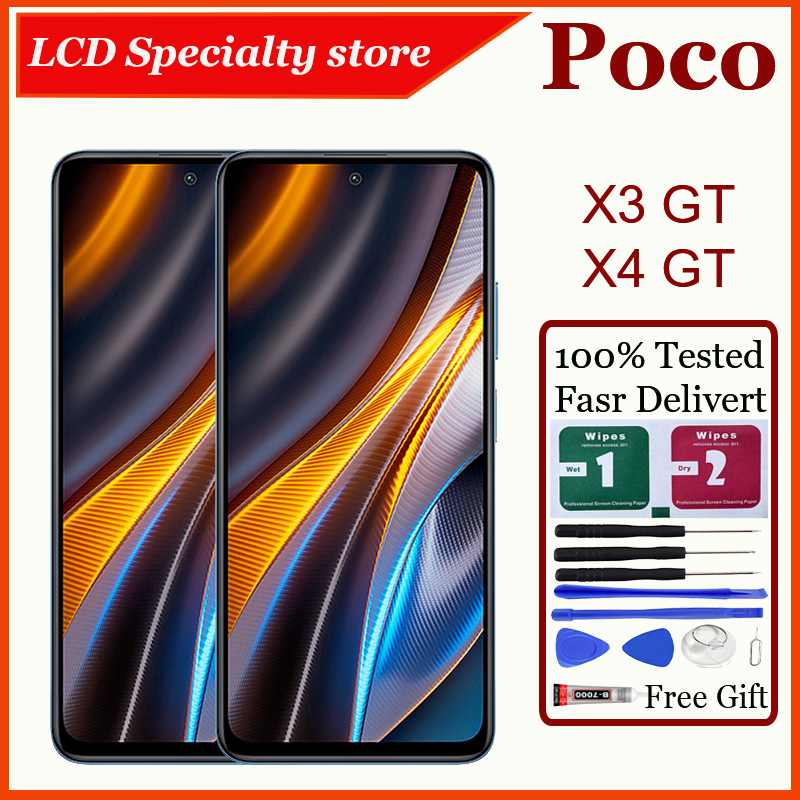 สําหรับ Xiaomi Poco X3 GT X4 GT จอแสดงผล LCD เปลี่ยนหน้าจอสัมผัส