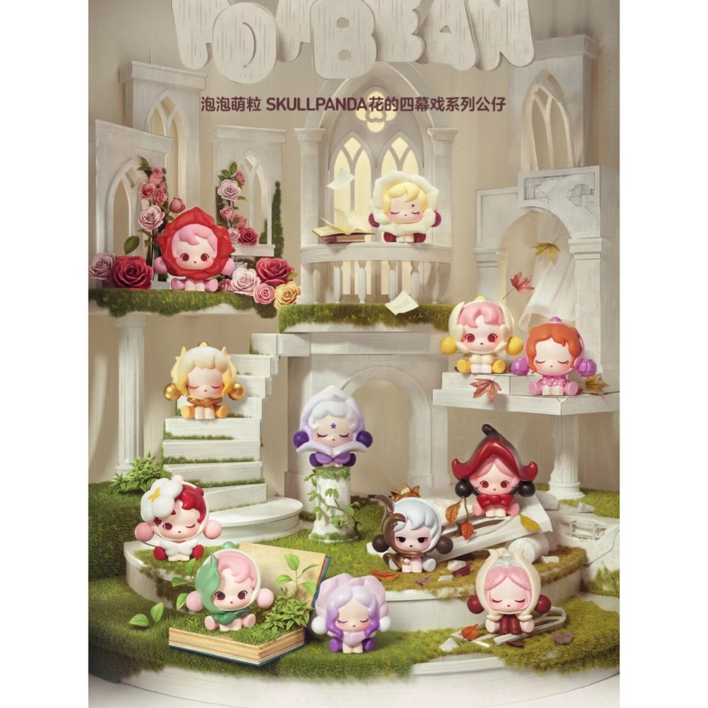 POPMART Mini Figures SKULLPANDA กลีบสี่ Acts Series Blind Box Action ของเล่นรูปของขวัญวันเกิดของเล่นเด็ก
