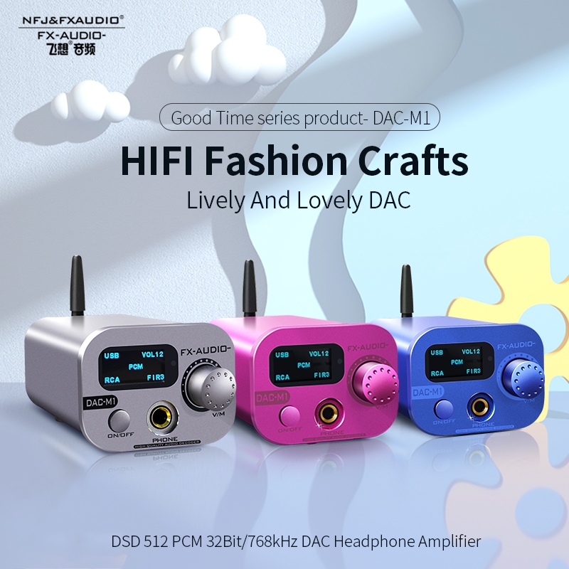 FX AUDIO DAC-M1 ถอดรหัสบลูทูธเครื่องขยายเสียงหูฟัง CSR8675 APTX-HD LDAC DSD512 ES9038Q2M DAC preampl