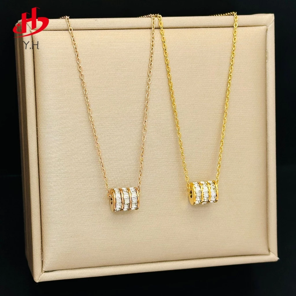 ⭐Y.H⭐ ดาวเต็มท้องฟ้า 18K สร้อยคอสแตนเนซ์ 316L