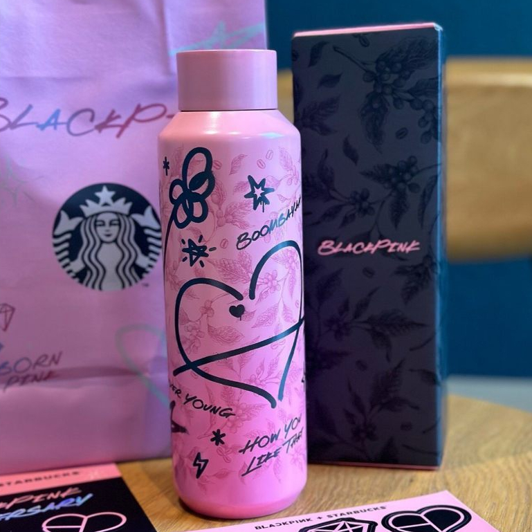สไตล์ใหม่ * ถ้วยเก็บความร้อนแบรนด์ BLACKPINK Co-Branded 591ml
