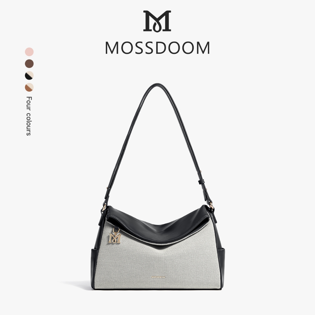 MOSSDOOM Cori Bag กระเป๋าผู้หญิง กระเป๋าดีไซน์เรียบหรู ดูมินิมอลแต่มีสไตล์ ปรับระดับความยาวสายได้ เปิด-ปิดด้วยกระดุมแม็กเน็ตใช้งานง่าย
