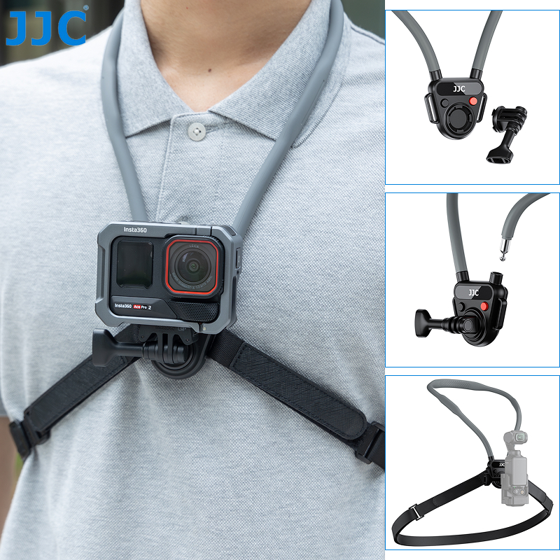 JJC Action Camera Magnetic Neck Holder สําหรับ DJI Osmo Pocket 4 3 Osmo Action 6 5 Pro 4 Osmo 360 Na
