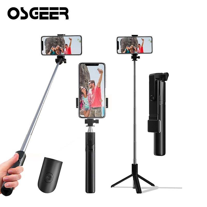 ไม้เซลฟี่ OSGEER, ขาตั้งกล้องโทรศัพท์แบบยืดหดได้ 100 ซม. พร้อมรีโมทคอนโทรลไร้สาย, ขาตั้งกล้องไม้เซลฟี่แบบพกพาสําหรับถ่ายภาพ, สตรีมมิ่งสด, การถ่ายภา