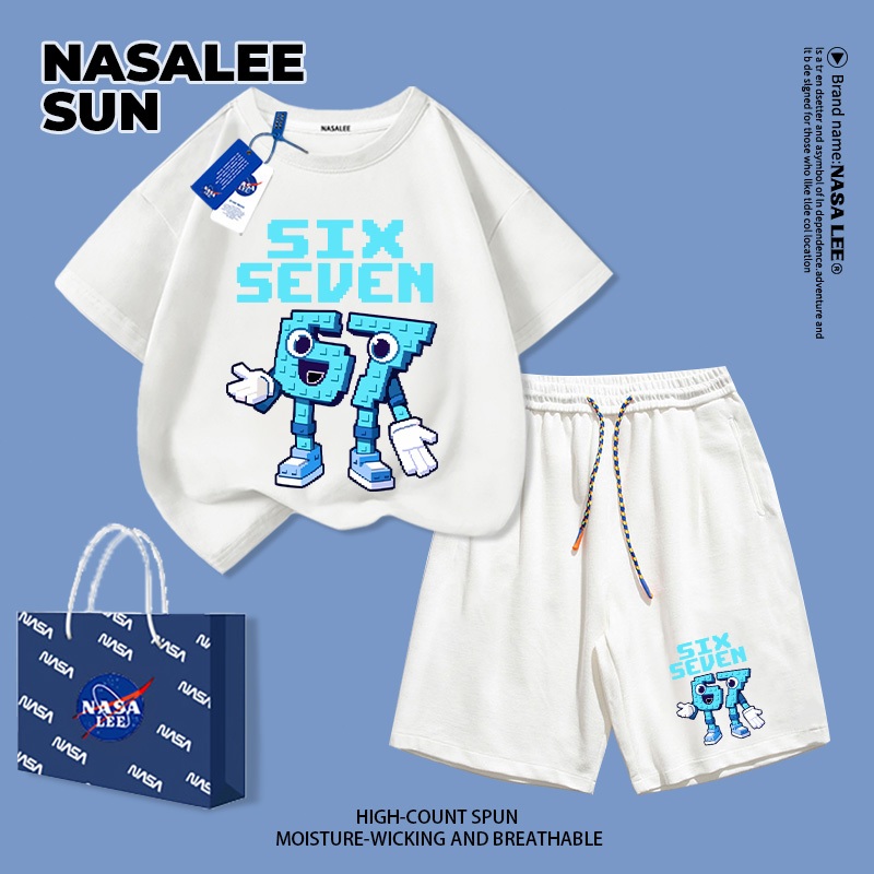 [จัดส่งในวันเดียวกัน] เสื้อกางเกงแขนสั้นสำหรับเด็ก สไตล์น่ารัก สำหรับเด็กชายและเด็กหญิง อายุ 3-16 ปี