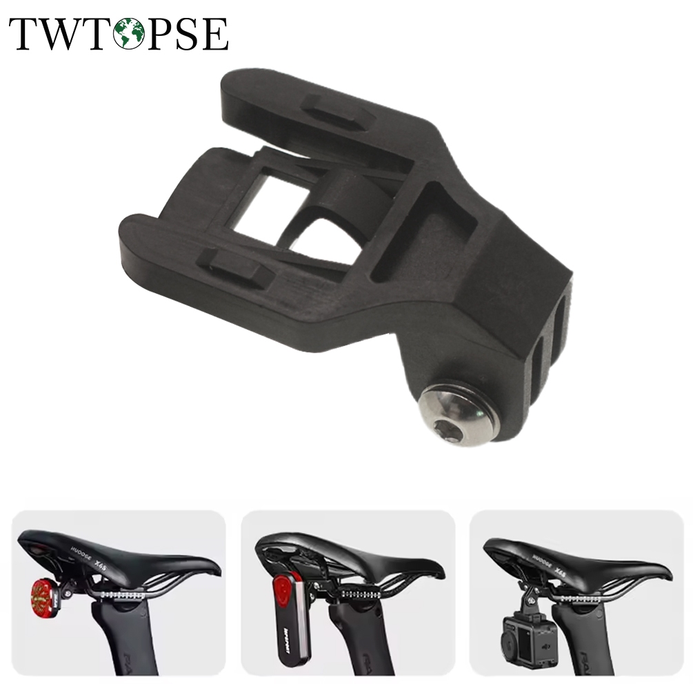 ตะขอติดท้ายจักรยานสำหรับอาน FIZIK SELLE ROYAL และ ICS Slot กันกระแทกด้วยถังพลาสติกไนลอนสำหรับติดกล้อง GoPro และ Garmin