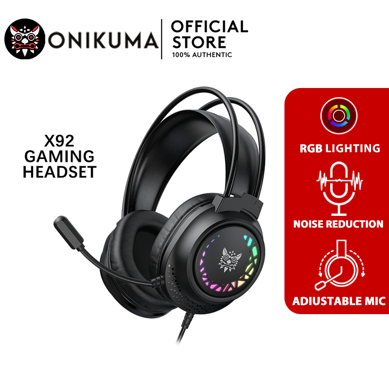 ⚡️รับประกัน 2 ปี⚡️ONIKUMA X92 RGB Gaming Headset พร้อมหูฟัง ST-1 ฟรีขาตั้งคริสต์มาส