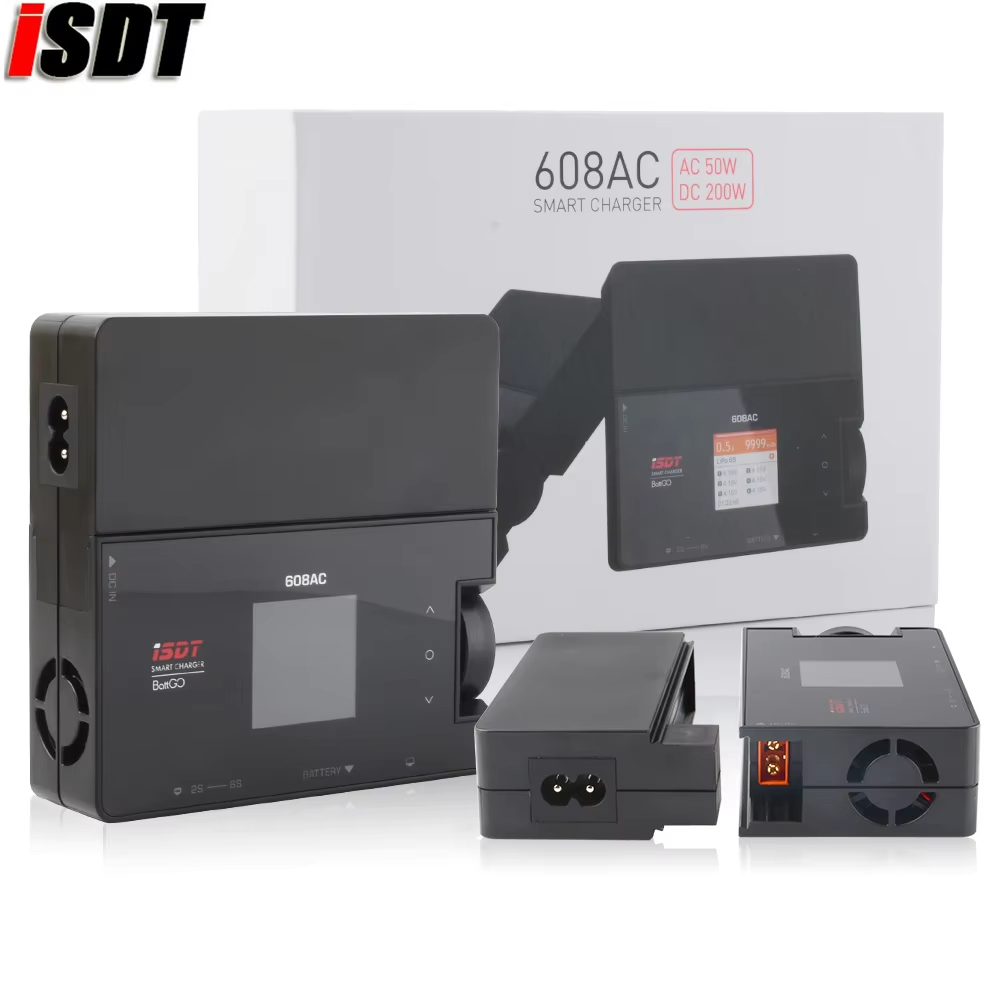 ISDT 608AC AC 60W DC 200W 8A BattGo เครื่องชาร์จแบตเตอรี่อัจฉริยะ Discharger สําหรับรถยนต์ RC