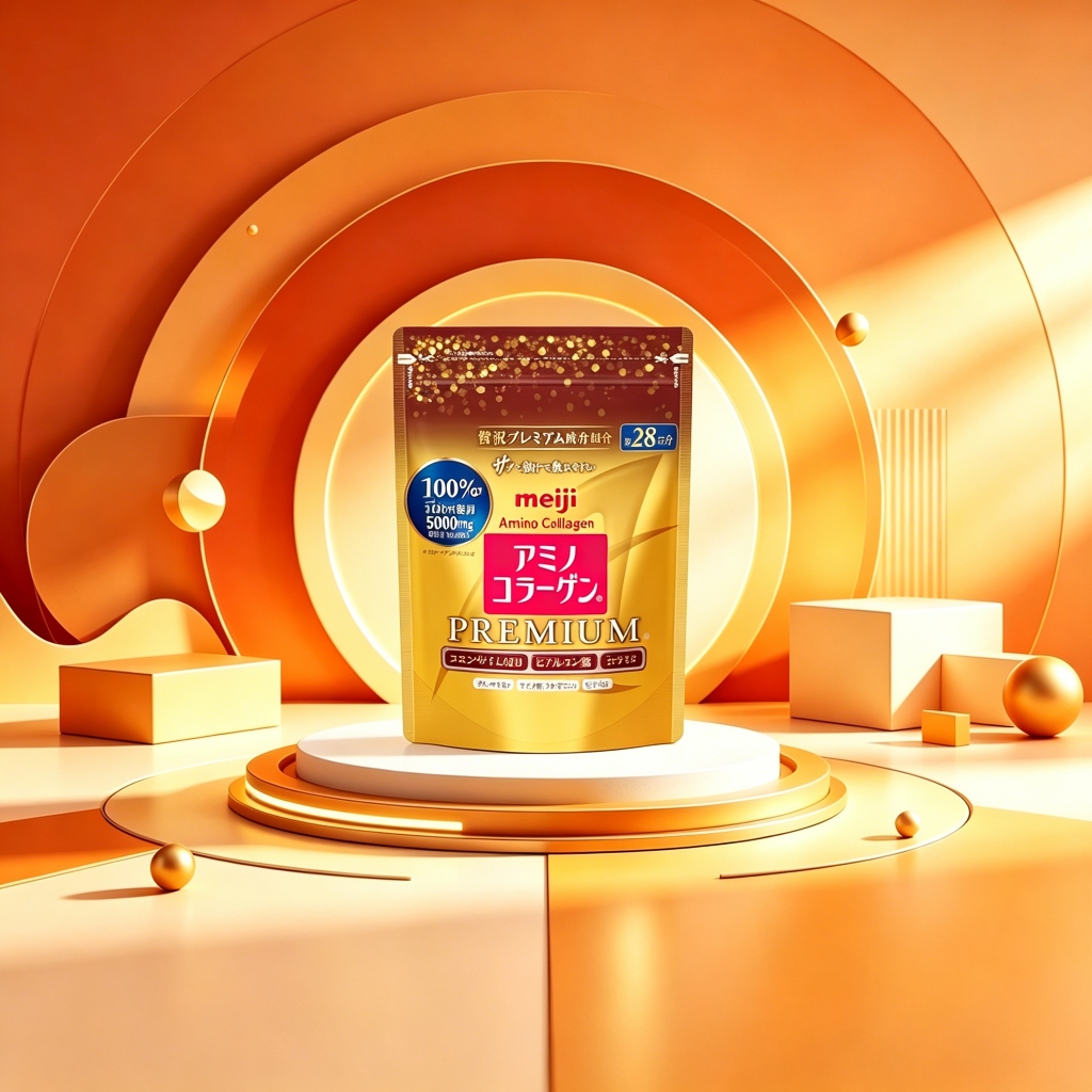 ของแท้ 100%Meiji Amino Collagen Premium Refill 196g