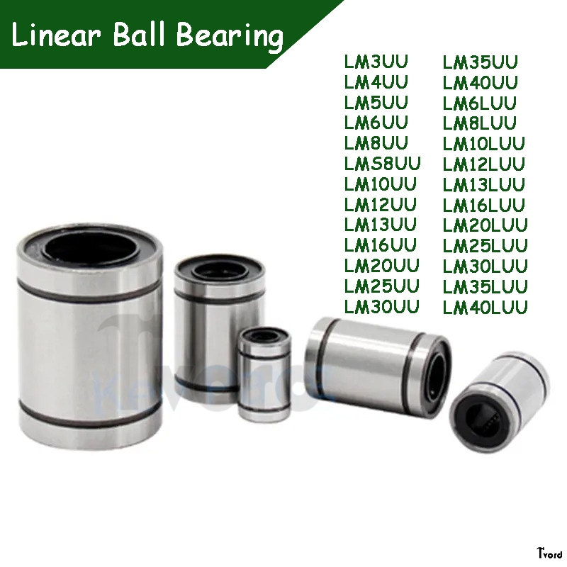 LM3UU LM4UU LM5UU LM6UU LM8UU LM10UU ~ LM40UU Linear Ball Bearing Linear Bushing 8mm Rods Liner Rail