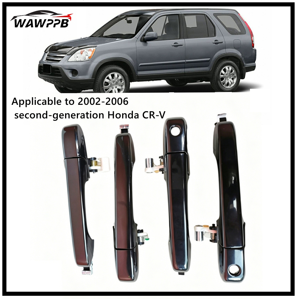 สําหรับ Honda CRV 2002 2003 2004 2005 2006 2nd Gen. สลักเปิดมือจับประตูด้านนอก มือเปิดประตู นอก หน้า/หลัง Honda CRV"2002-2006 G2 สีดำ