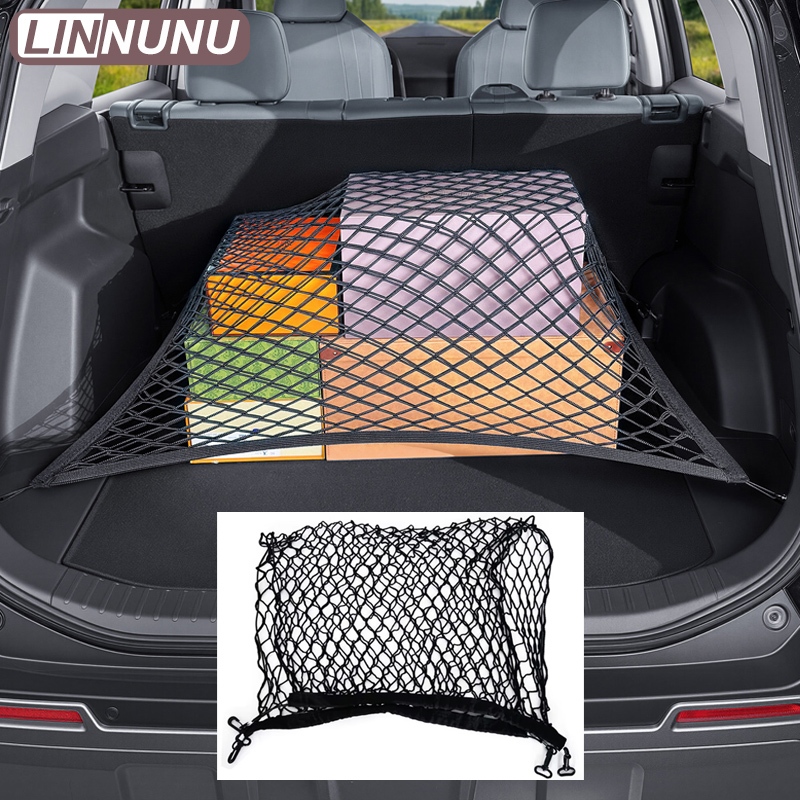 รถ Trunk หนาตาข่ายยืดหยุ่นสําหรับ Toyota Rav4 2025 XA50 XA60 2026 ไนลอนสุทธิกระเป๋าเดินทาง Organizer