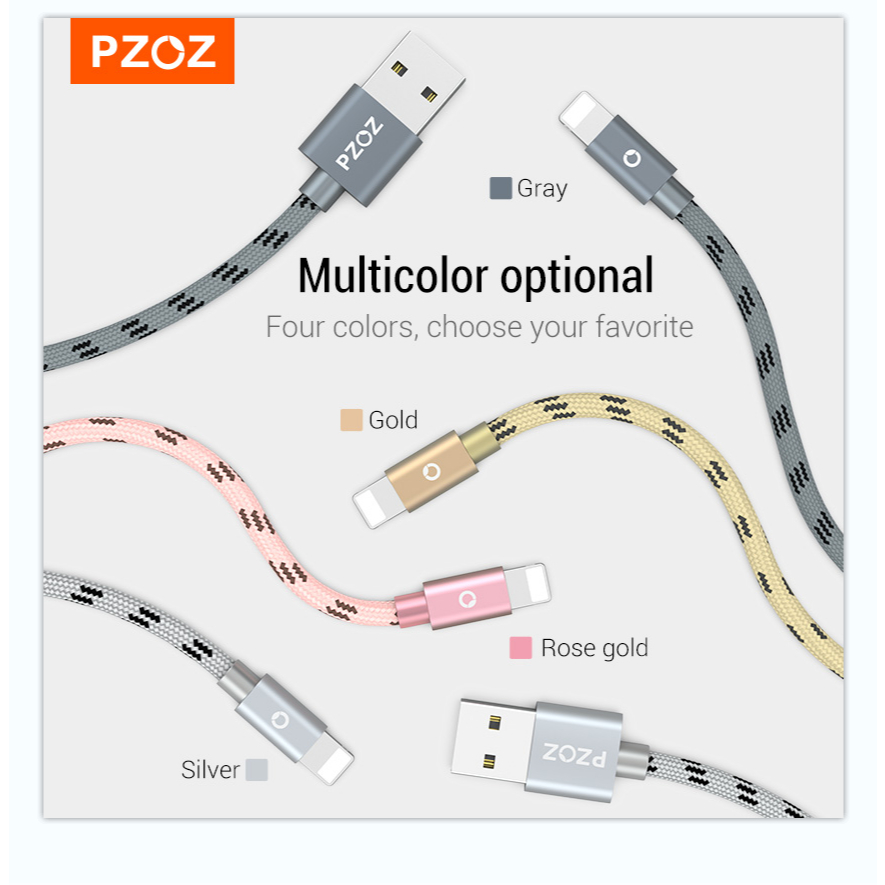 PZOZ สาย Usb สําหรับสาย iPhone 11 12 13 14 pro max Xs Xr X SE 8 7 6 plus 6s 5 ipad air mini fast CHARGE CABLE สําหรับ iPhone charger