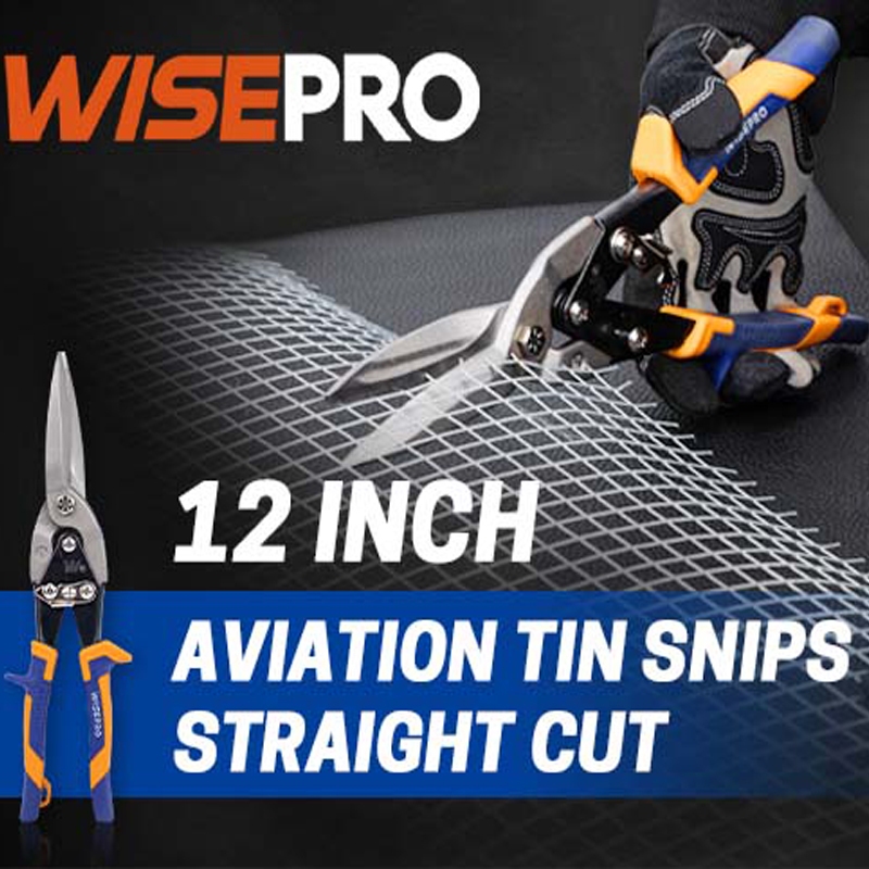 12" Aviation Snips, Compound Action Tin Snips, เครื่องตัดโลหะสําหรับงานหนักพร้อมที่จับกันลื่น