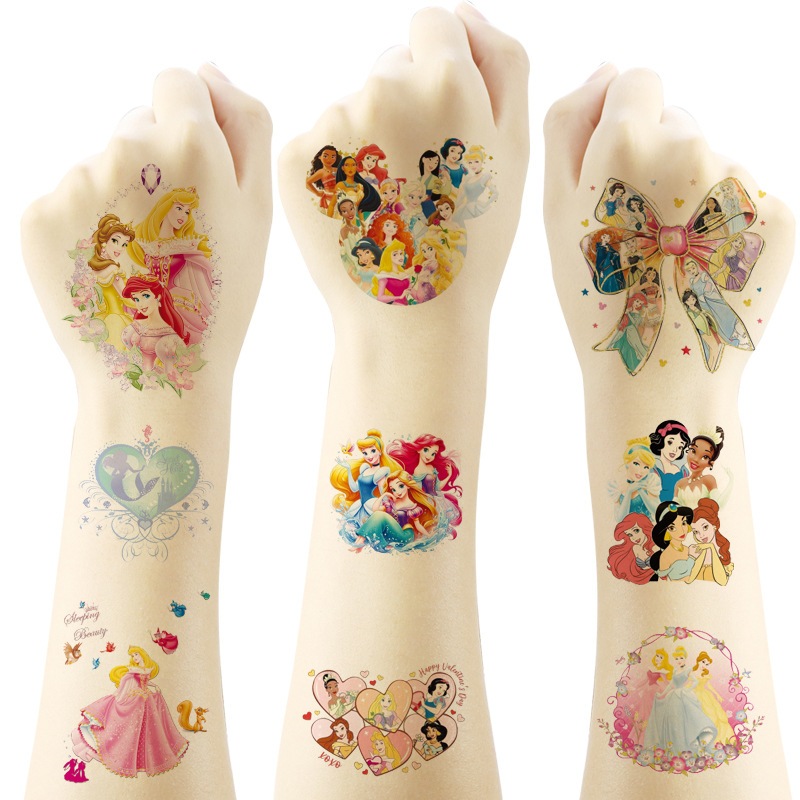 20 ชิ้น/เซ็ต Marvel Man สติ๊กเกอร์รอยสักเจ้าหญิงการ์ตูน Tattoo