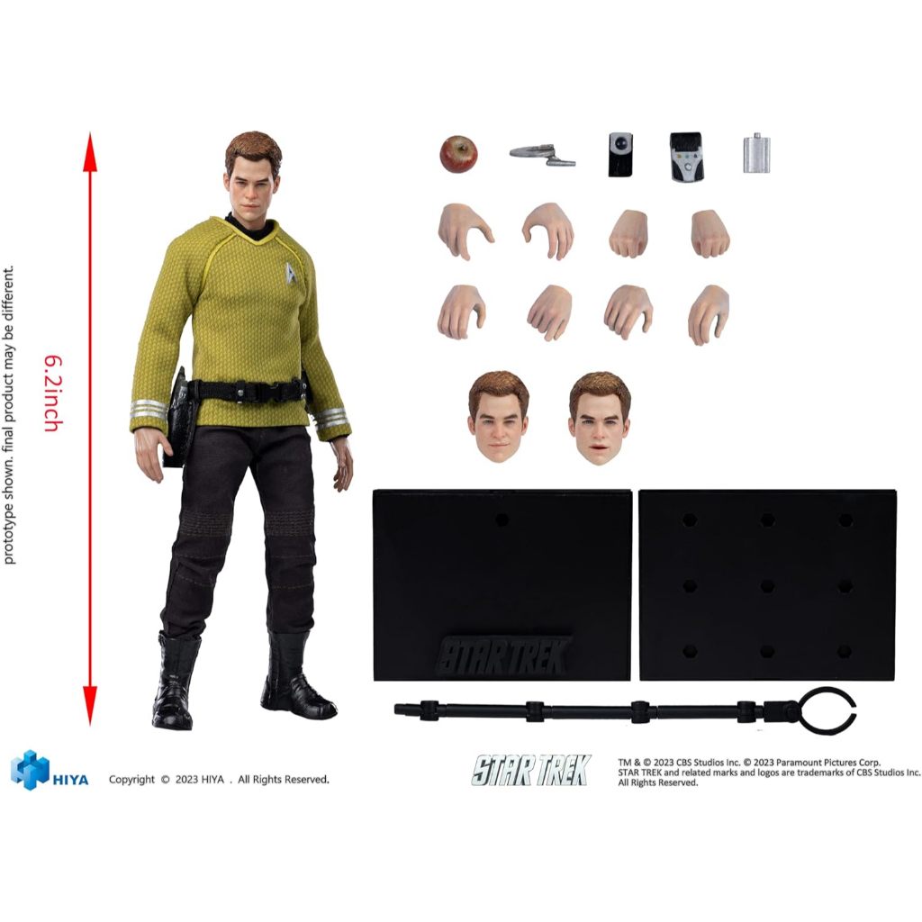 HIYA ประณีต Super Series 1/12 Scale 6 นิ้ว STAR TREK 2009 Kirk Action Figure ESS0265