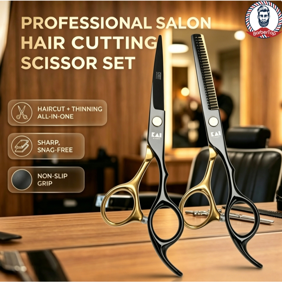 440C Salon ตัดผมกรรไกร 6 นิ้ว HairCut กรรไกรแบน + ฟันกรรไกรผม Stlying เครื่องมือกรรไกร