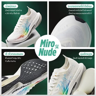 【361 Degrees】Mironude SL│รองเท้าวิ่ง Super Trainer ลิ้นรองเท้าอัปเกรดใหม่ ใส่ซ้อมทุกวัน นุ่ม เด้ง ซัพพอร์ตดี เหมาะสำหรับวิ่งและฟิตเนส 672622220