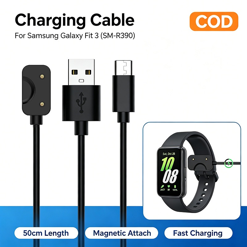 สายชาร์จแม่เหล็กสําหรับSamsung Galaxy Fit 3 USB/USB C type-Cนาฬิกาอะแดปเตอร์ชาร์จสําหรับSamsung Galaxy Fit 3