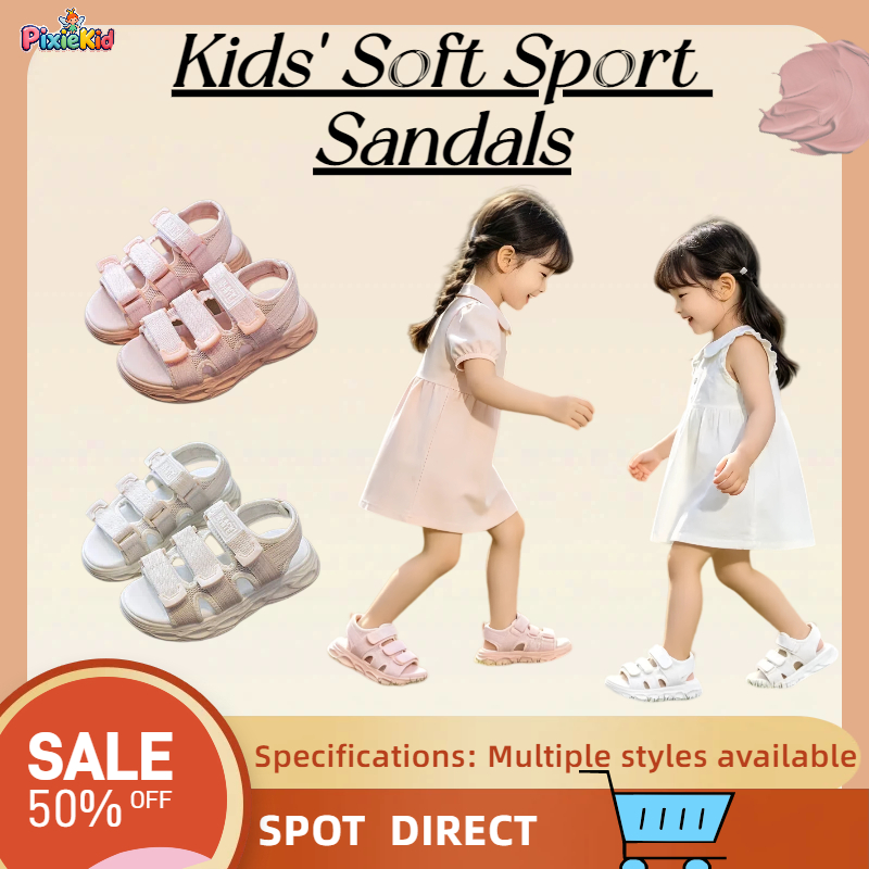 PixieKid KidsSoftSportSandals - กันลื่น ระบายอากาศ รองเท้าหน้าร้อนสำหรับเด็ก