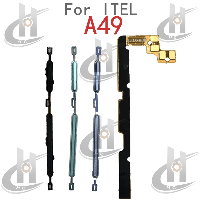 สําหรับปุ่มเปิดปิด Itel A49 A661 A661L ปุ่ม Flex Cable Keys ปุ่มปิดระดับเสียงขึ้นลงด้านข้าง อะไหล่ทด