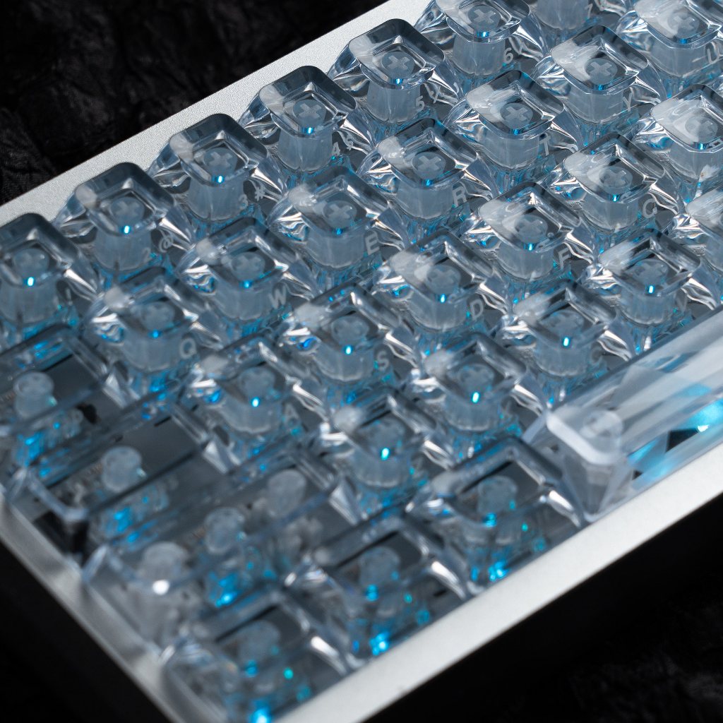 Womier 126 คีย์แวววาวเพชร RGB Shine ผ่าน Keycaps ASA โปรไฟล์ส่วนบุคคลชุด Gateron/Cherry MX คีย์บอร์ดเครื่องกล