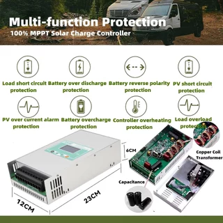 PowMr 80A MPPT คอนโทรลเลอร์ชาร์จพลังงานแสงอาทิตย์อัตโนมัติ 12V/24V/36V/48V Max PV อินพุต 150V รองรับแบตเตอรี่ลิเธียมประเภทแบตเตอรี่ทั้งหมด