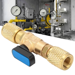 Supergoodsales 753 Brass Ball Valve Refrigeration Adapter Refrigerant