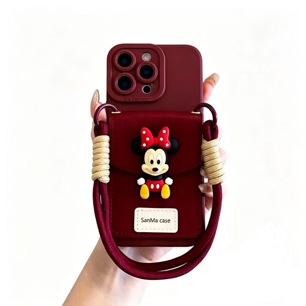 เคสโทรศัพท์การ์ตูนน่ารัก Crossbody พร้อมสายคล้อง - กระเป๋าสตางค์สไตล์การ์ตูน Samsung Galaxy S26 S25 S24 S23 S22 S21 S20 FE Ultra S10 + Note 8 9 10 20 Ultra 10 Lite