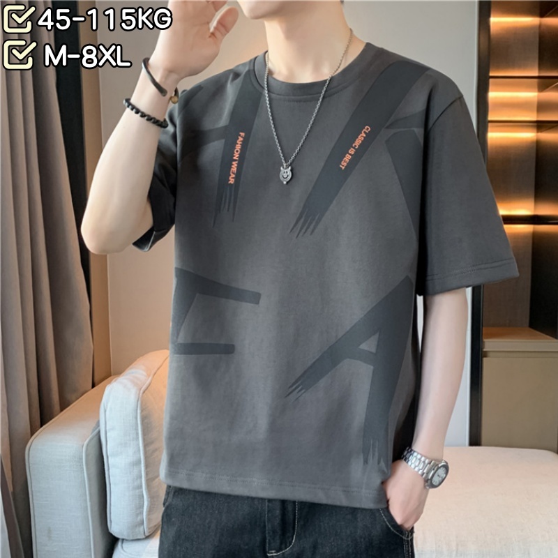 เสื้อยืดผู้ชายแขนสั้น ขนาด M-8XL สำหรับฤดูร้อน ระบายอากาศดีแห้งเร็ว สวมใส่ง่ายและคล่องตัว มีให้เลือกตั้งแต่ 45-115 กก.