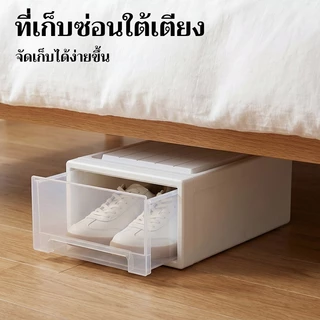 กล่องเก็บรองเท้าลิ้นชักประเภทการจัดการจัดเก็บการจัดจัดเก็บพลาสติกที่ใช้ในครัวเรือน