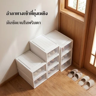 กล่องเก็บรองเท้าลิ้นชักประเภทการจัดการจัดเก็บการจัดจัดเก็บพลาสติกที่ใช้ในครัวเรือน