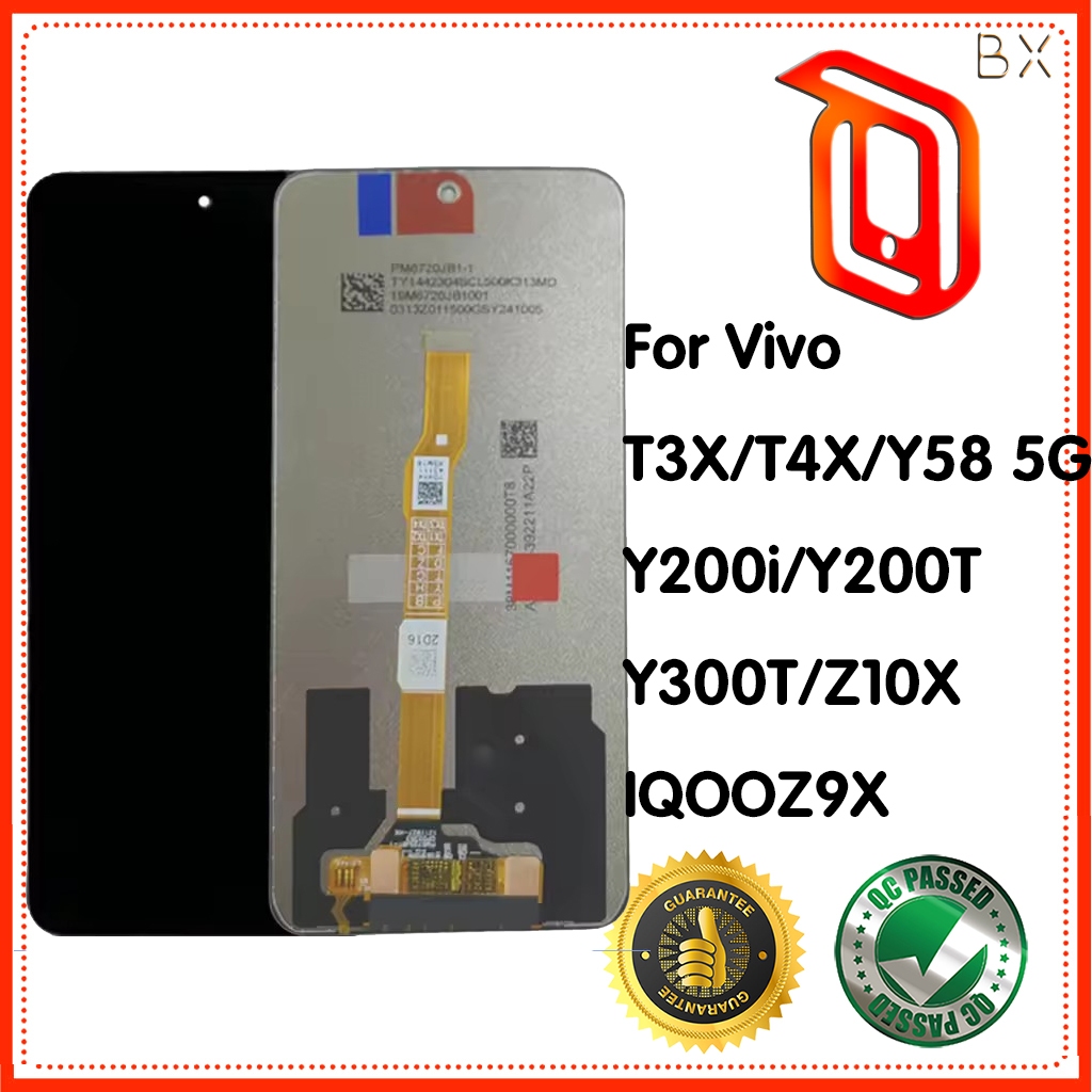สําหรับ Vivo T3X/T4X/Y58 5G/Y200i Y200T/Y300T/IQOOZ9X/Z10X จอแสดงผล LCD และชุดแผงสัมผัส