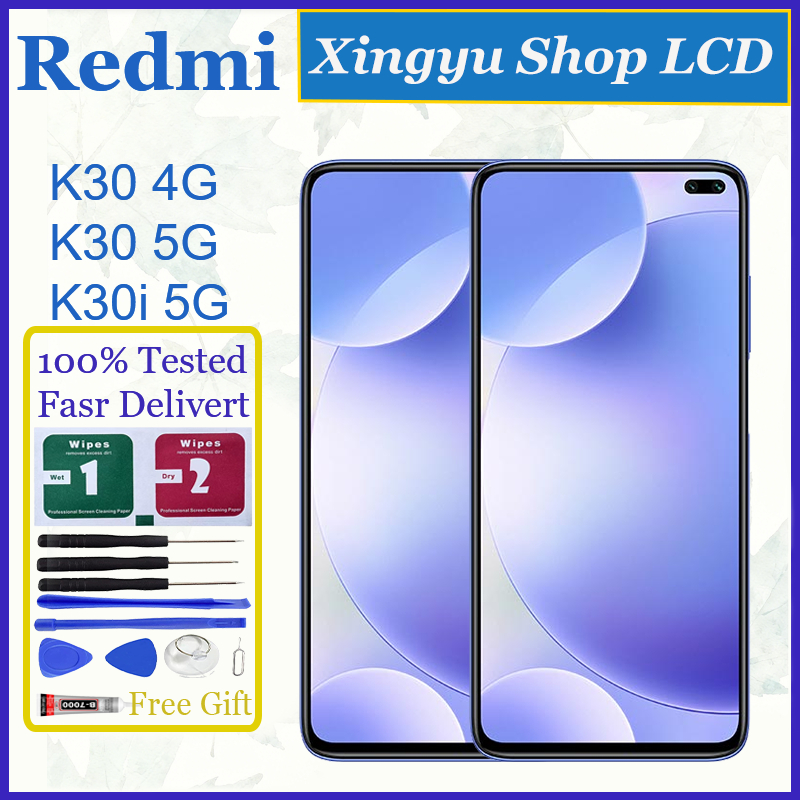 สําหรับ Redmi K30 4G 5G / K30i 5G หน้าจอสัมผัส LCD พร้อมการเปลี่ยนกรอบ