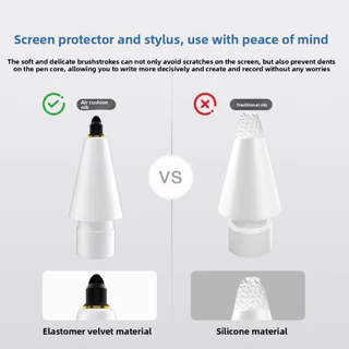 เคล็ดลับเปลี่ยนเบาะลมสําหรับ Apple Pencil 2, Pro & USB-C, Silent Writing Anti-Slip ทนต่อการสึกหรอ Nib สําหรับ iPad ปากกาสไตลัส