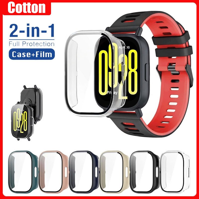 เคส PC + สายซิลิโคนสําหรับ Redmi Watch 5 Active/Lite ป้องกันหน้าจอสําหรับ Redmi Watch 3 Active/Lite WatchBand