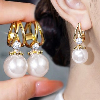French Pearl Earrings Women New Style Trendy Unique Light Luxury High-End Ear Buckles