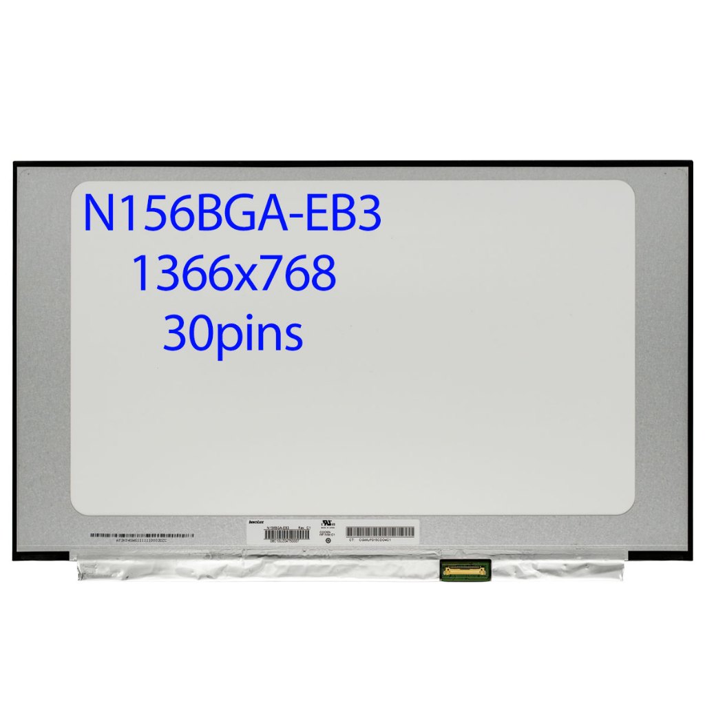 15.6 นิ้ว Slim แล็ปท็อปหน้าจอ LCD N156BGA-EB3 Rev.C1 NT156WHM-N34 B156XTN08.0 45% NTSC HD 1366x768 3