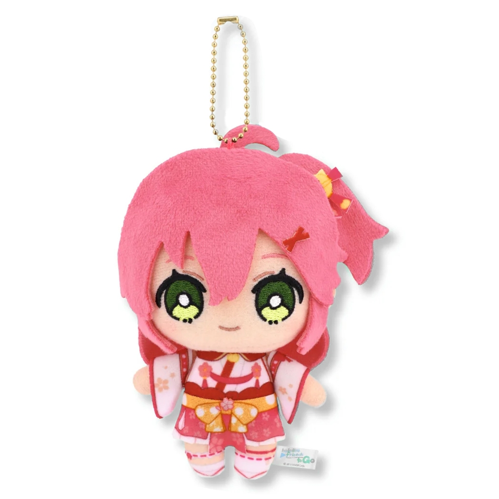 น่ารัก Hololive Friends To Go Sakura Miko Mascot ตุ๊กตาตุ๊กตาพวงกุญแจกระเป๋า Charm ตุ๊กตาของเล่น