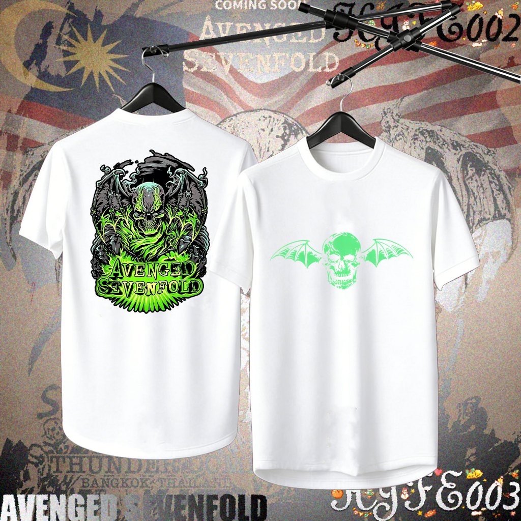 A7x Retro Rock Band AVENGED SEVENFOLD ASIA TOUR 2026 การแข่งขันชกมวย เสื้อดำ Unisex T-shirt#013