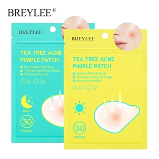 BREYLEE Tea Tree Essence แผ่นแปะสิว Lighten Acne Marks กันน้ํา Moisturizing Mask Patch