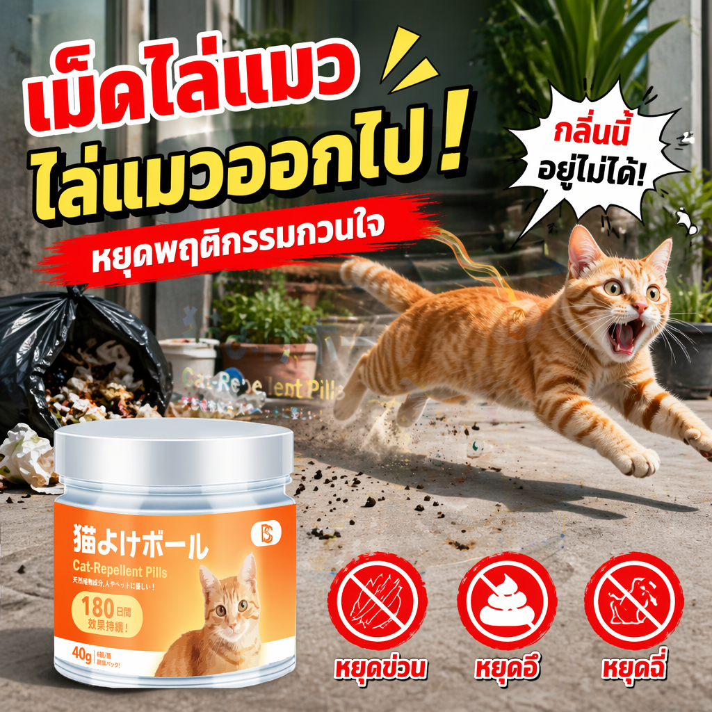 🐱ไล่แมวได้ไกล ปลอดภัยไม่ทำร้าย ใช้งานง่าย🐱-MM-ก้อนไล่แมว กลิ่นไล่แมว ยาไล่แมว แมวไม่กล้าเข้าใกล้ 100%! ไล่แมว ไล่แมวขี้